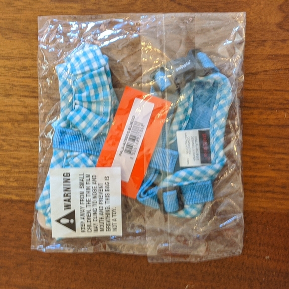 NWT Blue and white Gingham Puppia harness - XS - Picture 2 of 2